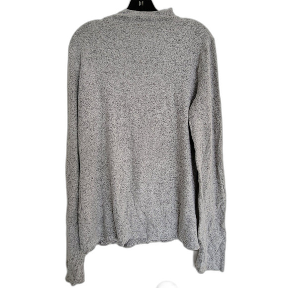 Zara Heather Gray Mock Neck Long Sleeve Knit Sweater Size Large - Picture 3 of 9